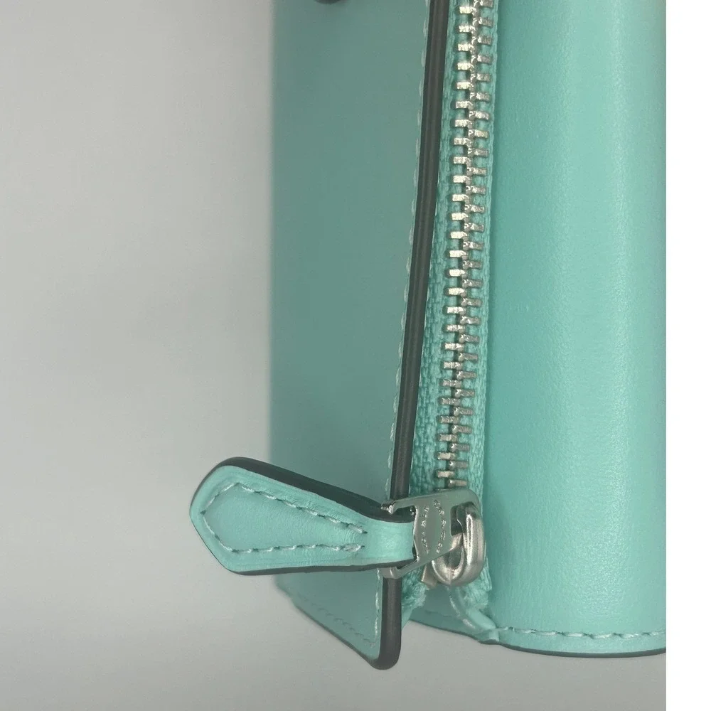 Coach NWT  Micro Wallet Faded Bleu #CP260 Leather #413 - Picture 4 of 9